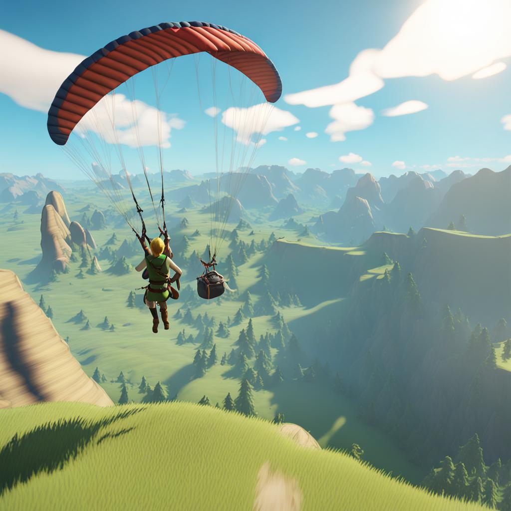  link paragliding of a cliff